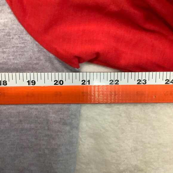 Disney Minnie Mouse Long Sleeve Plaid Red Gray Shirt Women Large - Picture 6 of 8